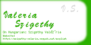 valeria szigethy business card